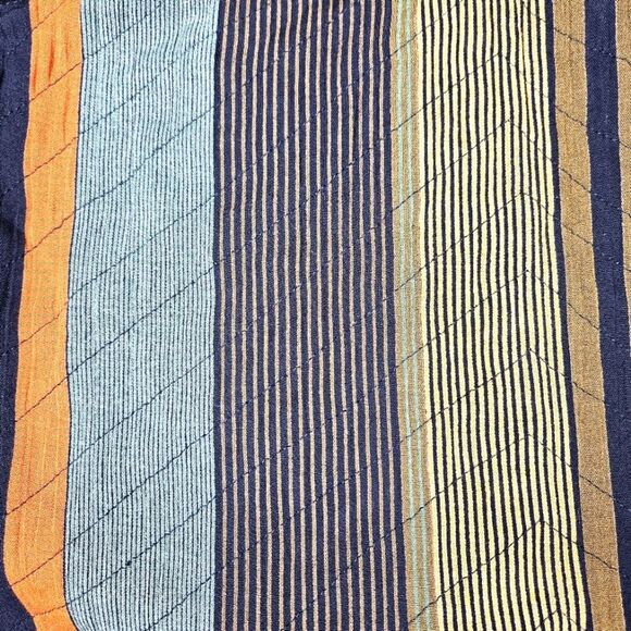 Sue Blue NY Boho Reversible Colorful Shirred Chenille Snap Front V-Neck Jacket - Picture 6 of 13